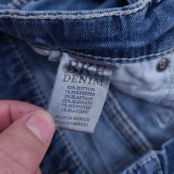 BKE Jeans Mens 32x32 Alec Straight Leg Medium Blue Denim Wash Pants - Picture 8 of 9